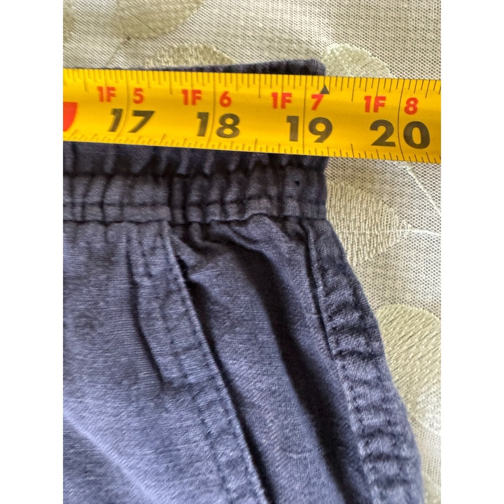 Vilebrequin Mens XXL 100% Linen Pull‑On Pants 33" Inseam Navy Blue Cargo Morocco - Picture 10 of 12
